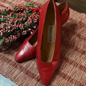 Nordstrom Red Leather Heels
